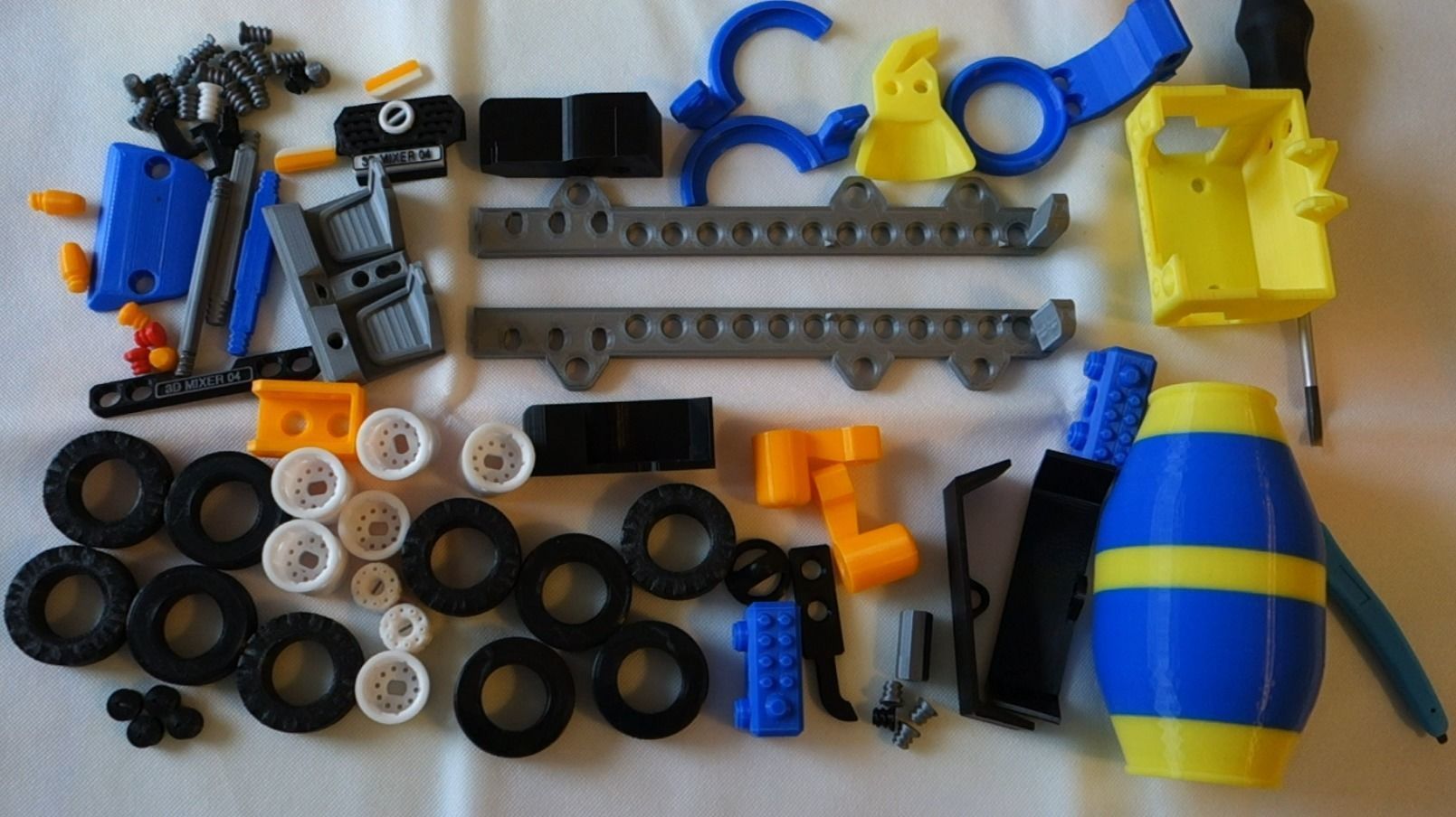 Concrete mixer truck toy fully 3D printable 3D print model_10