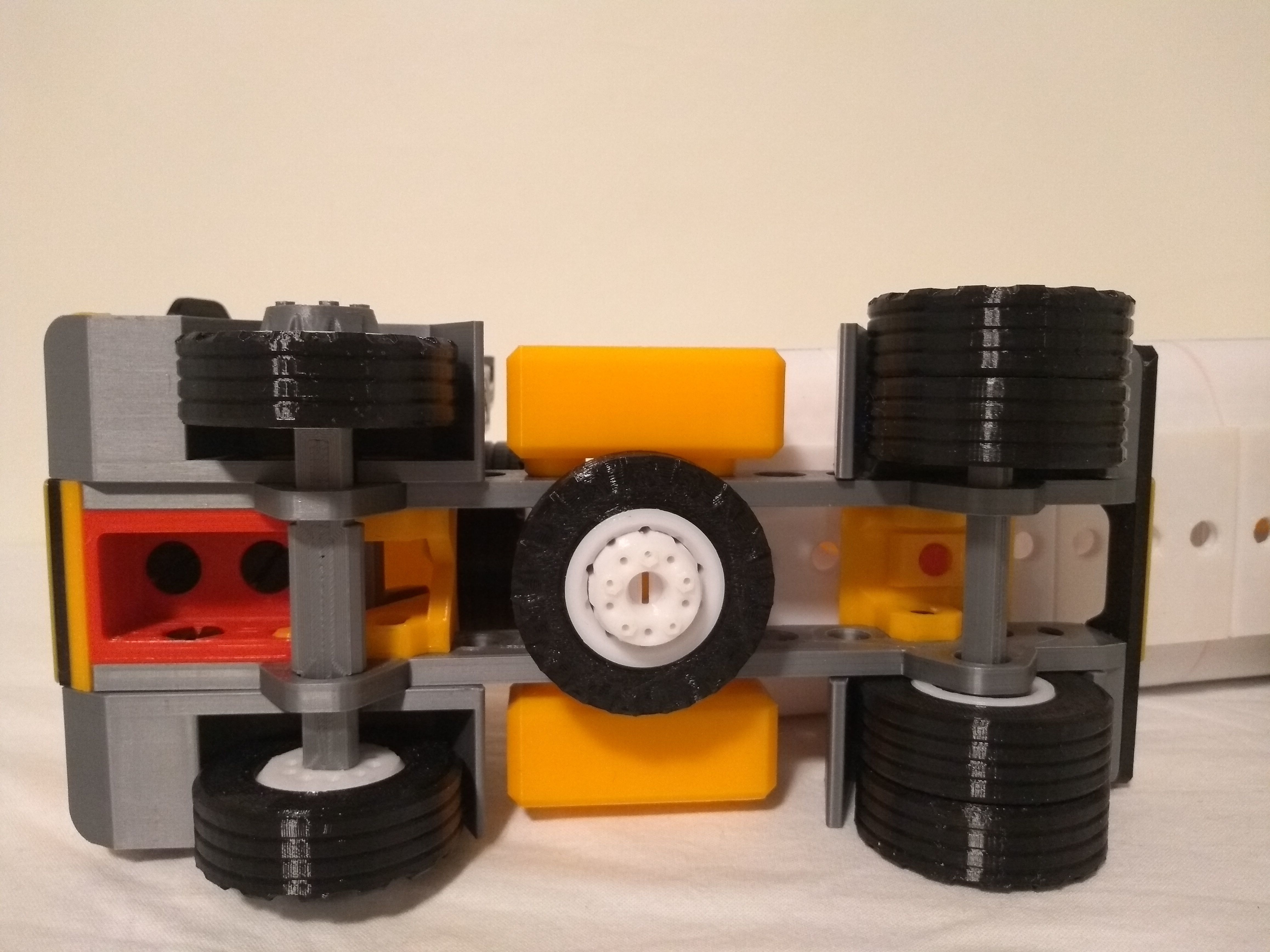 Semi truck toy - fully 3D printable - assembly experience 3D print model_9