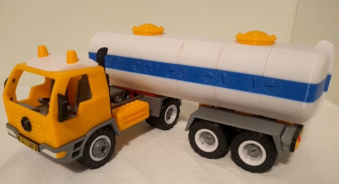 Semi truck toy - fully 3D printable - assembly experience 3D print model_8