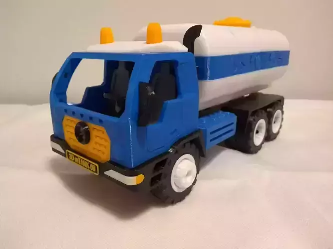 Tank truck toy - longer - fully printable - assembly experience 3D print model