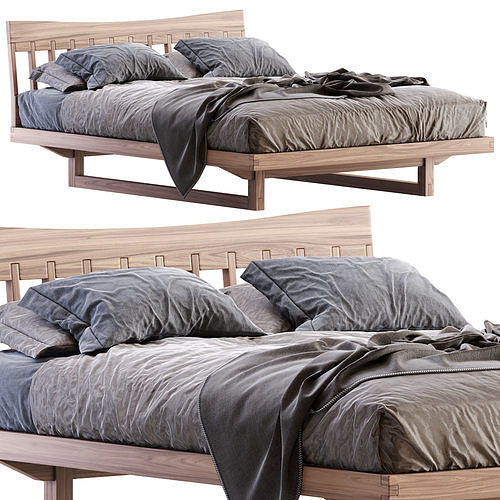BAM BAM WOOD BED 3D model