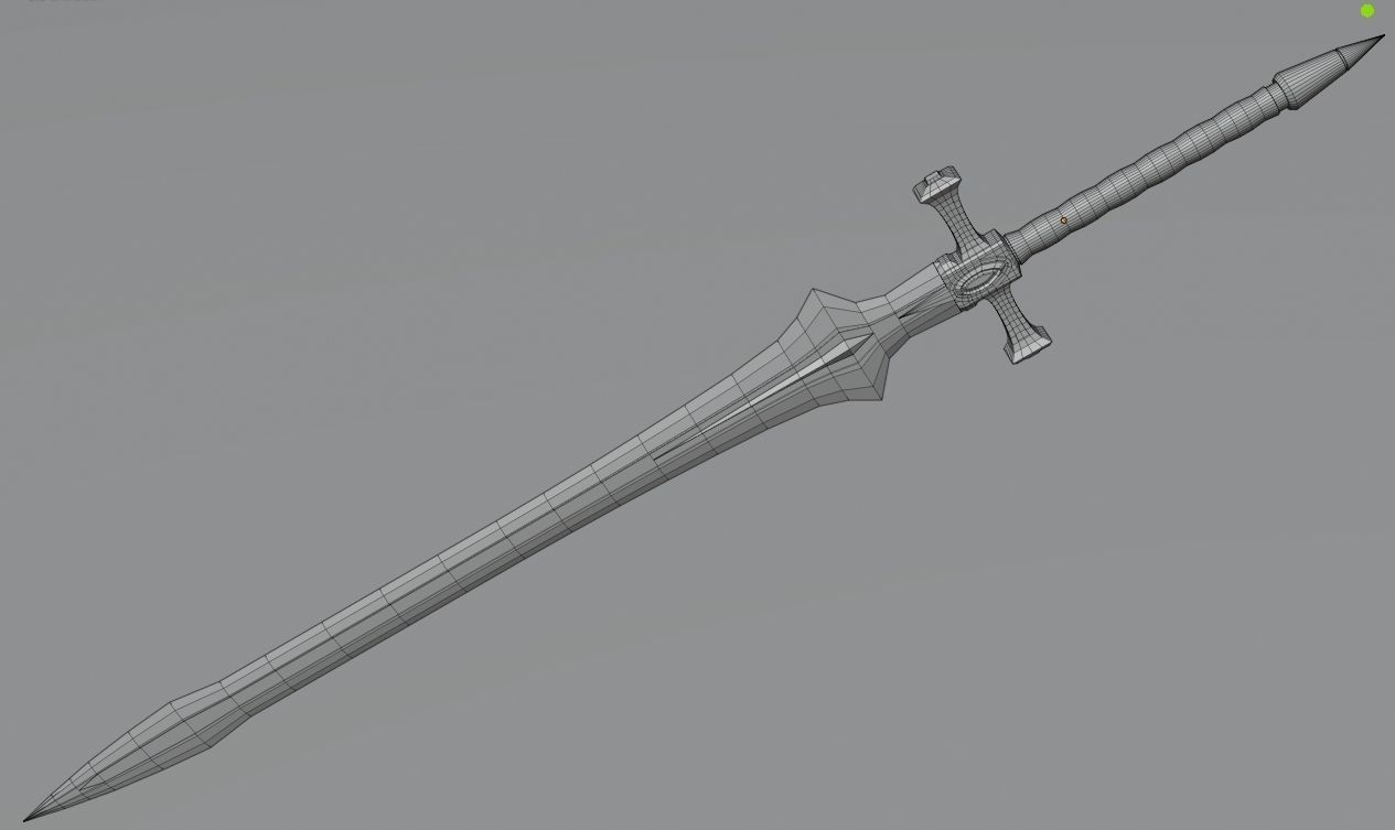 RPG 2-handed Sword  3D model_4