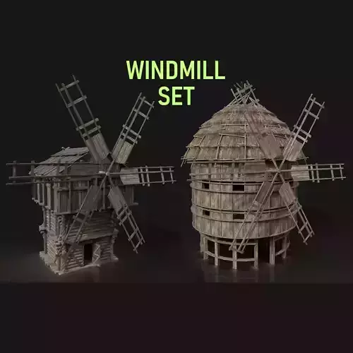 Next Gen AAA Windmill Set 3D Model Collection