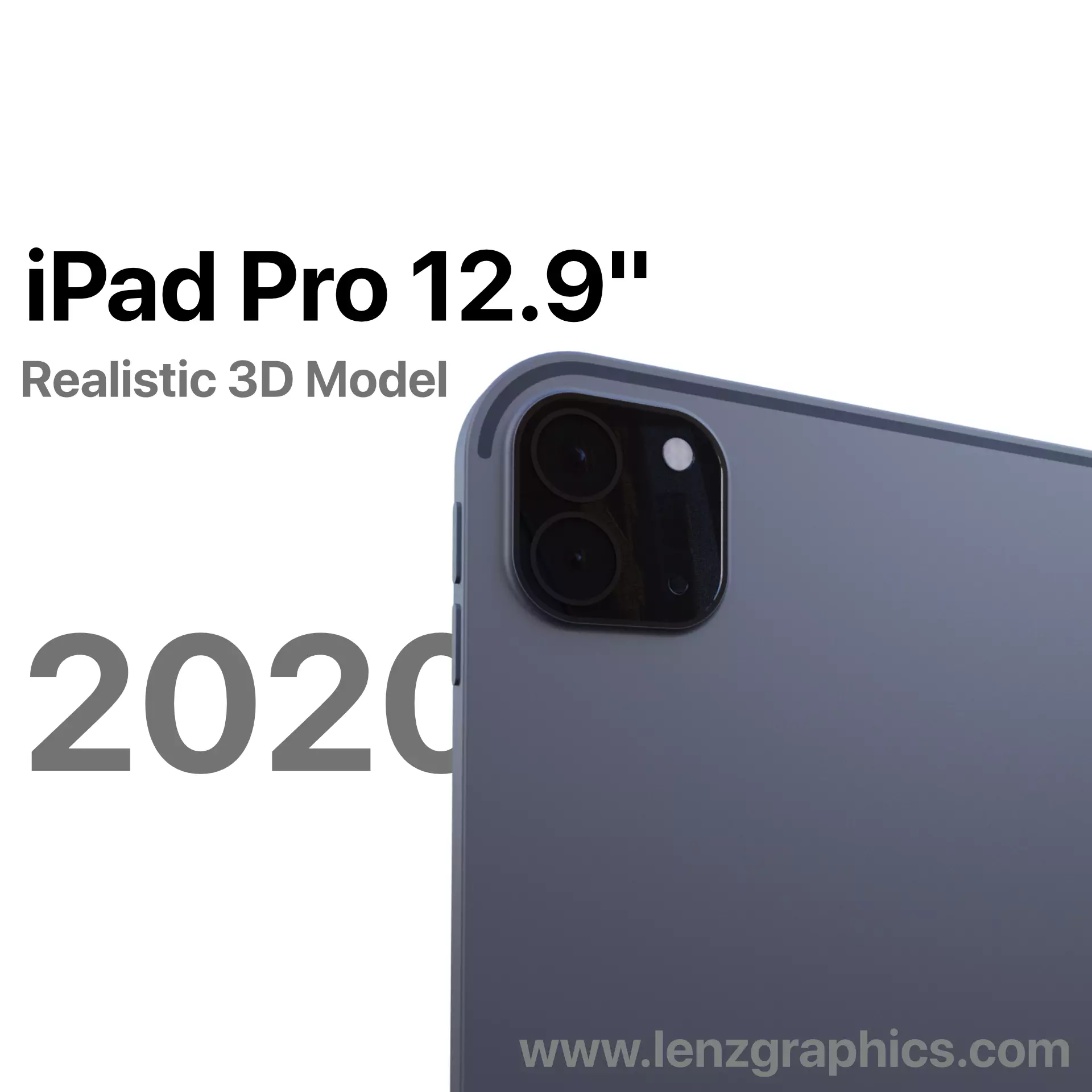 2020 iPad Pro 3D model_0