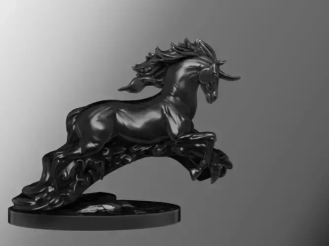 Scottish Kelpie Horse Unicorn 3D model