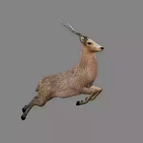 Next Gen AAA Royal Deer - Rigged Low-poly 3D model