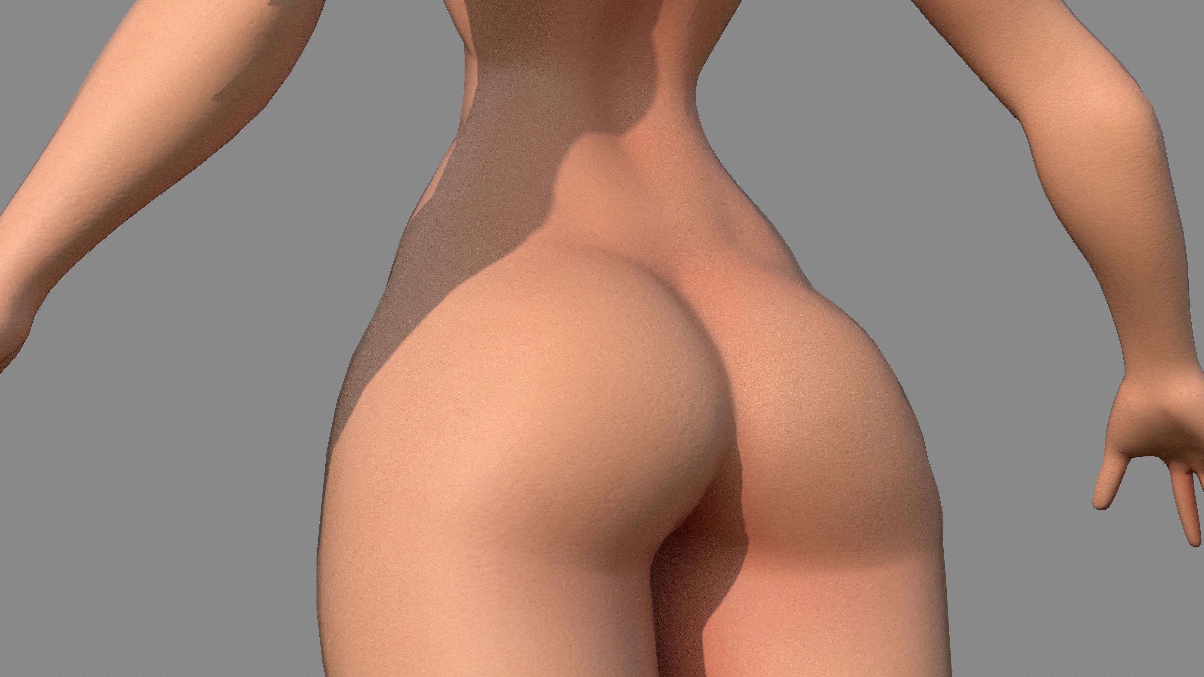 Character - Female Body Base Stylized Included High Poly Low-poly 3D model_24