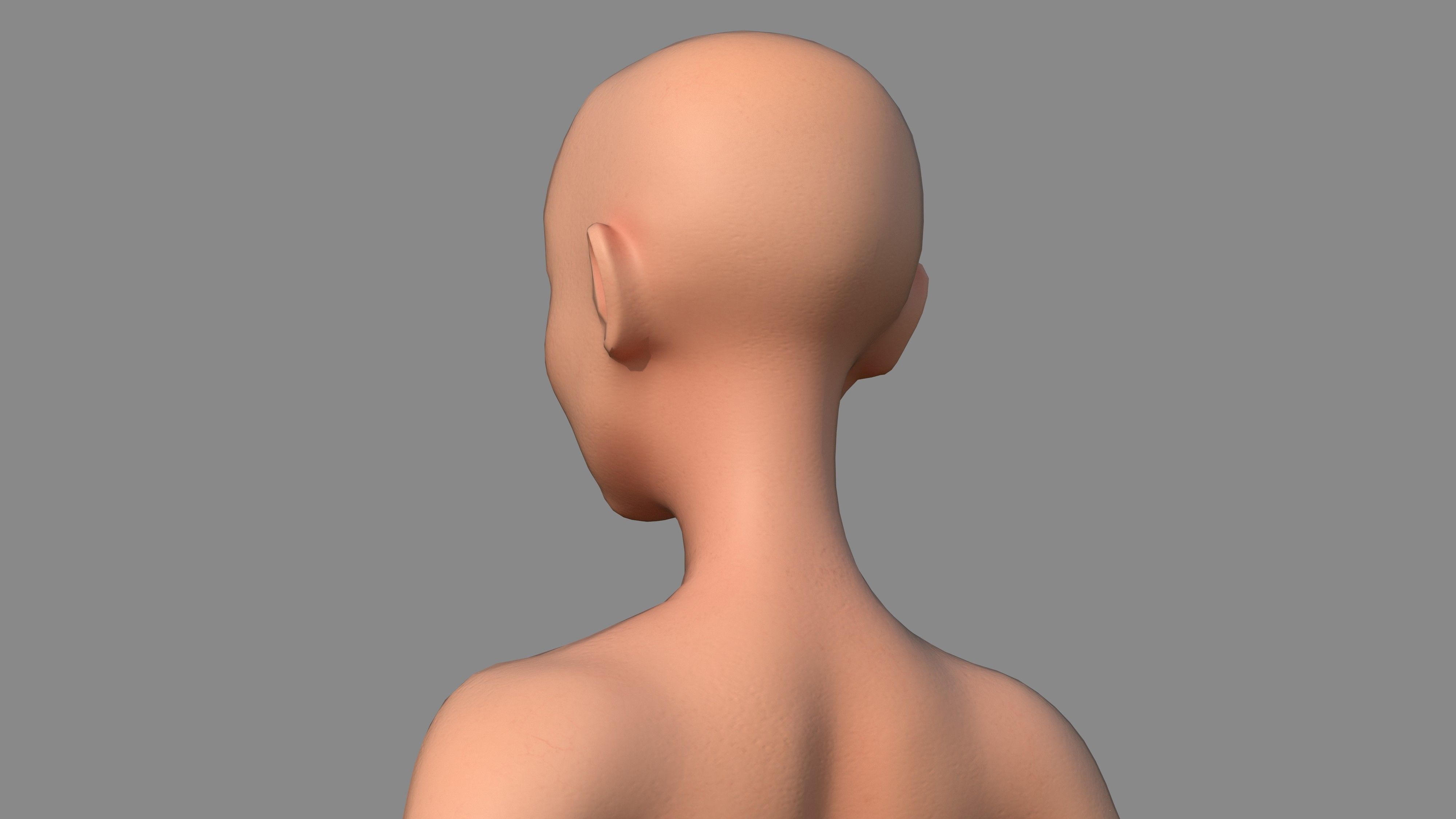 Character - Female Body Base Stylized Included High Poly Low-poly 3D model_22