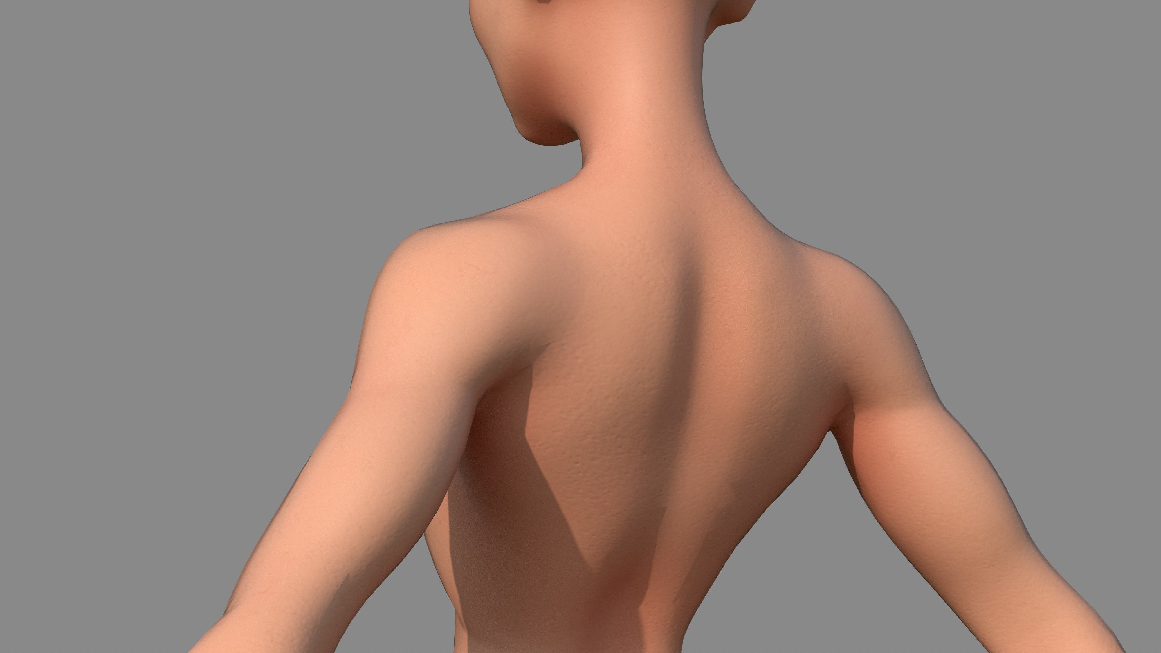 Character - Female Body Base Stylized Included High Poly Low-poly 3D model_23