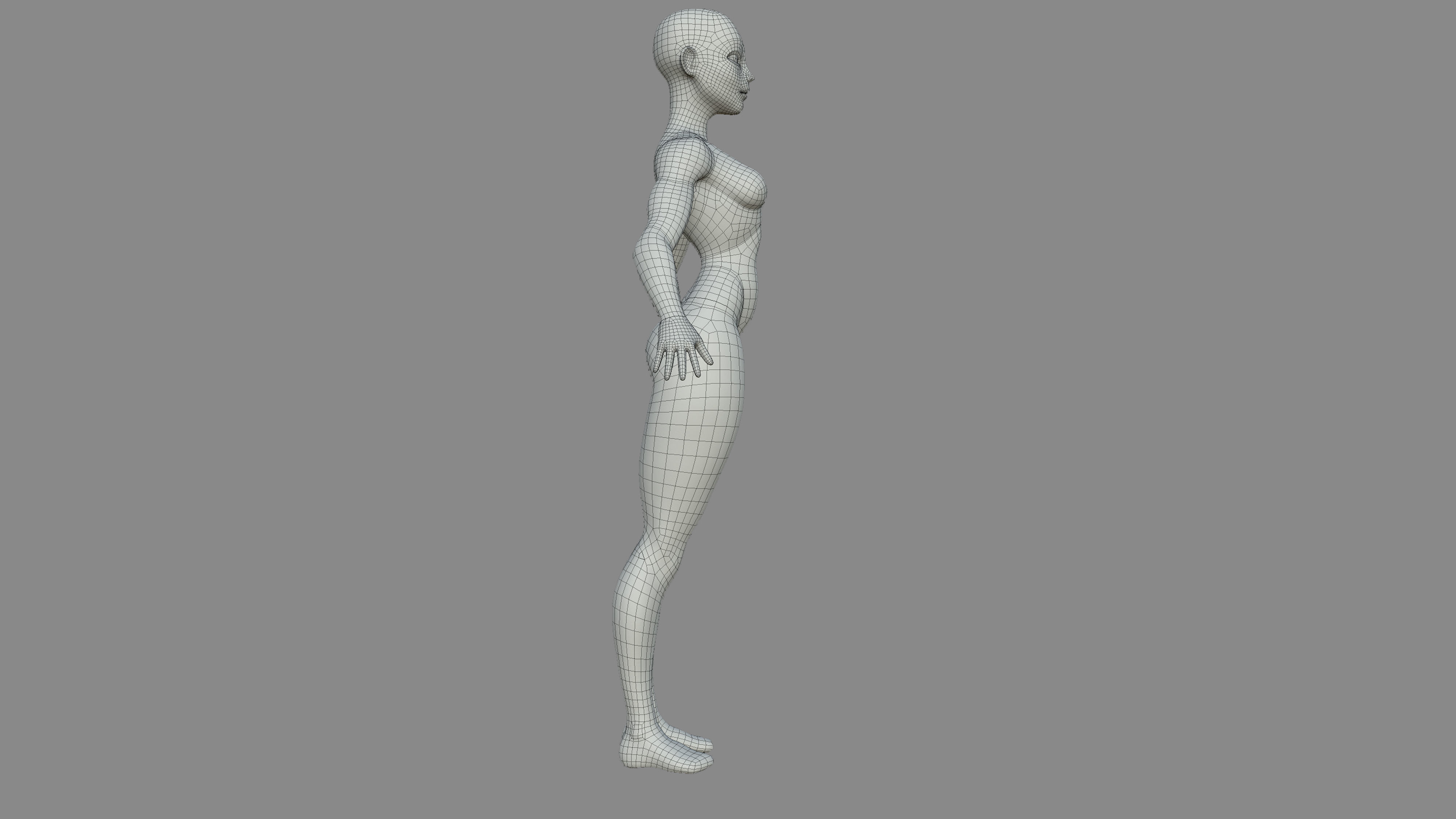 Character - Female Body Base Stylized Included High Poly Low-poly 3D model_40