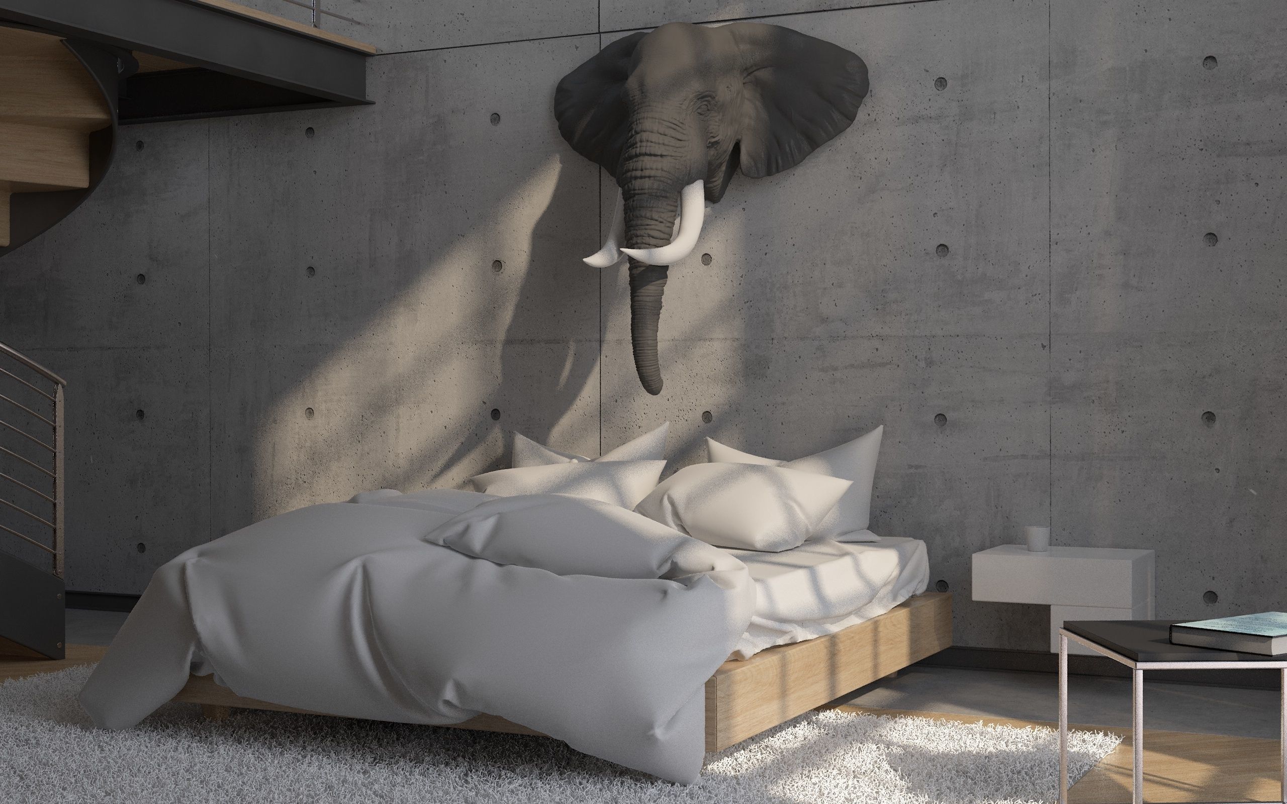 Elephant Head 3D print model_16