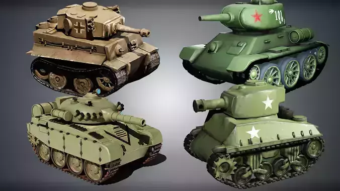 Mini Tanks  3D Model Collection