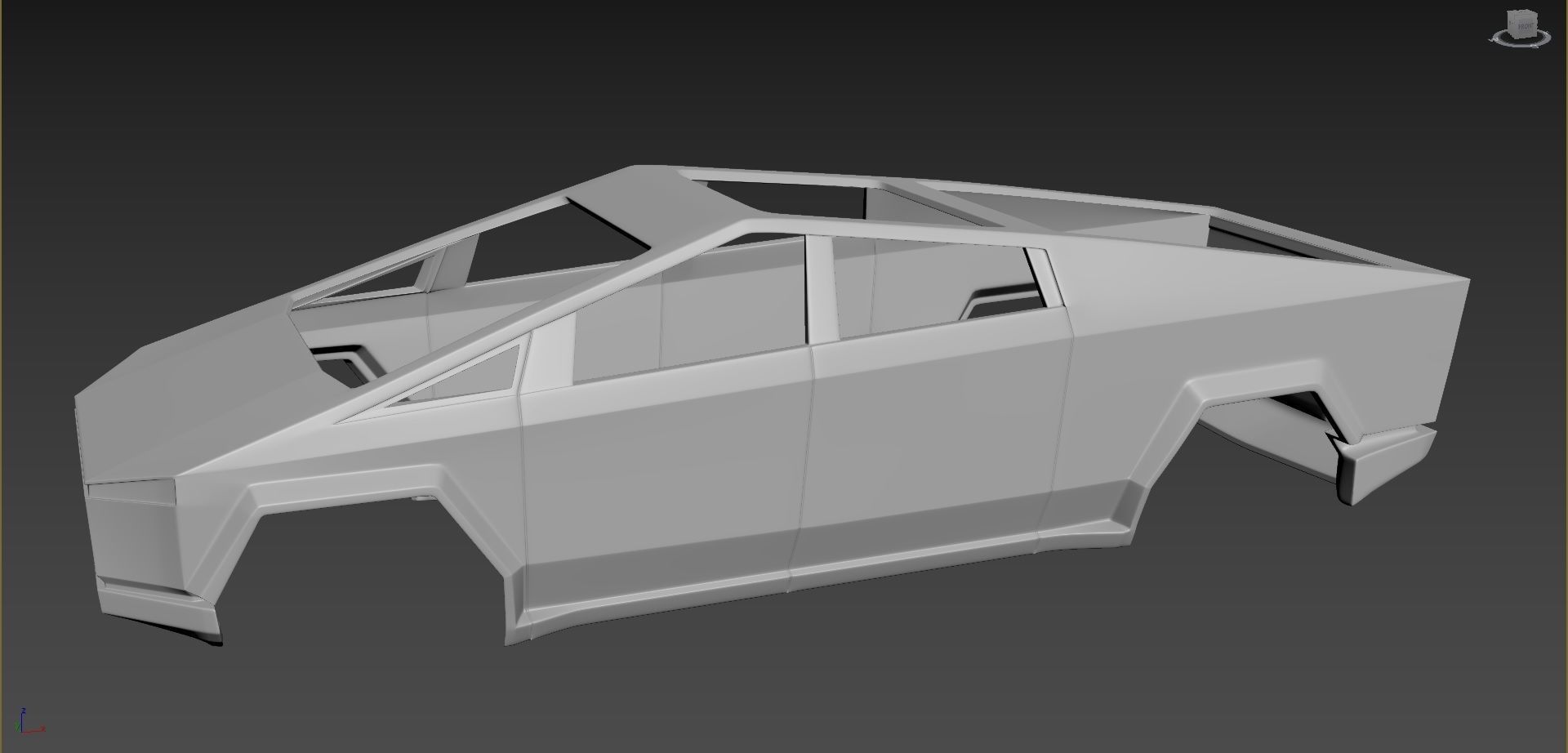 Tesla CyberTruck 3D print model_2