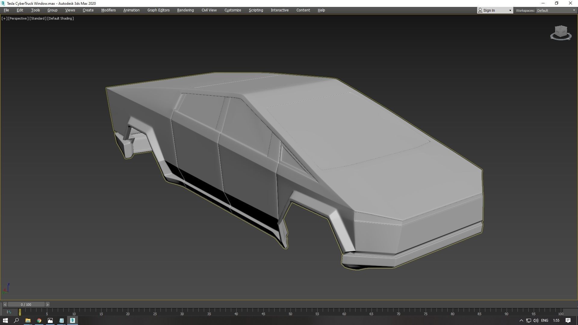 Tesla CyberTruck 3D print model_10