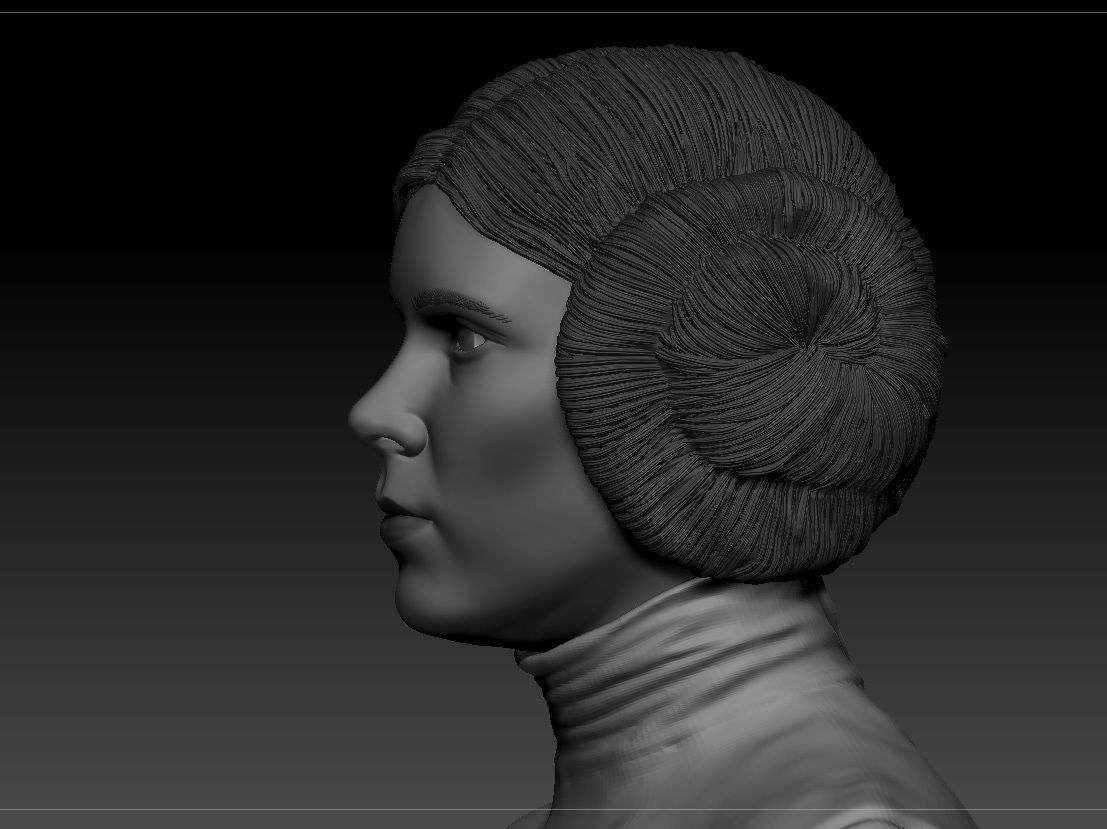 Carrie Fisher - Leia Organa - Star Wars A new hope 3D print model_14