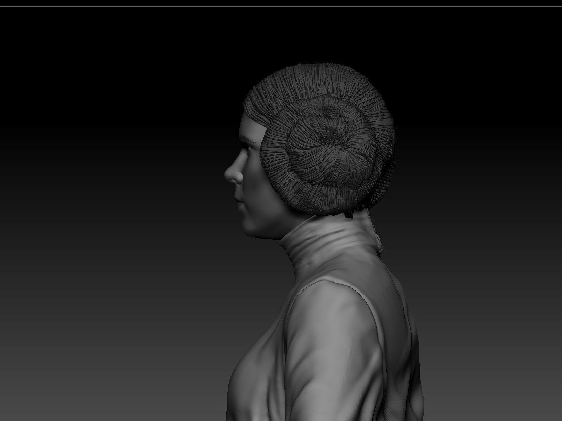 Carrie Fisher - Leia Organa - Star Wars A new hope 3D print model_12