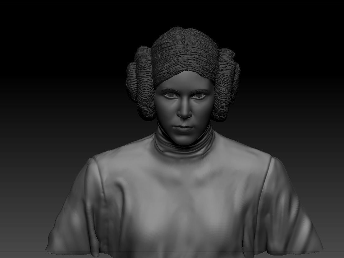 Carrie Fisher - Leia Organa - Star Wars A new hope 3D print model_6