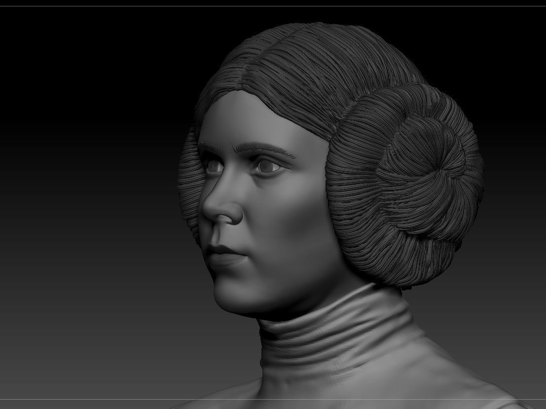 Carrie Fisher - Leia Organa - Star Wars A new hope 3D print model_13