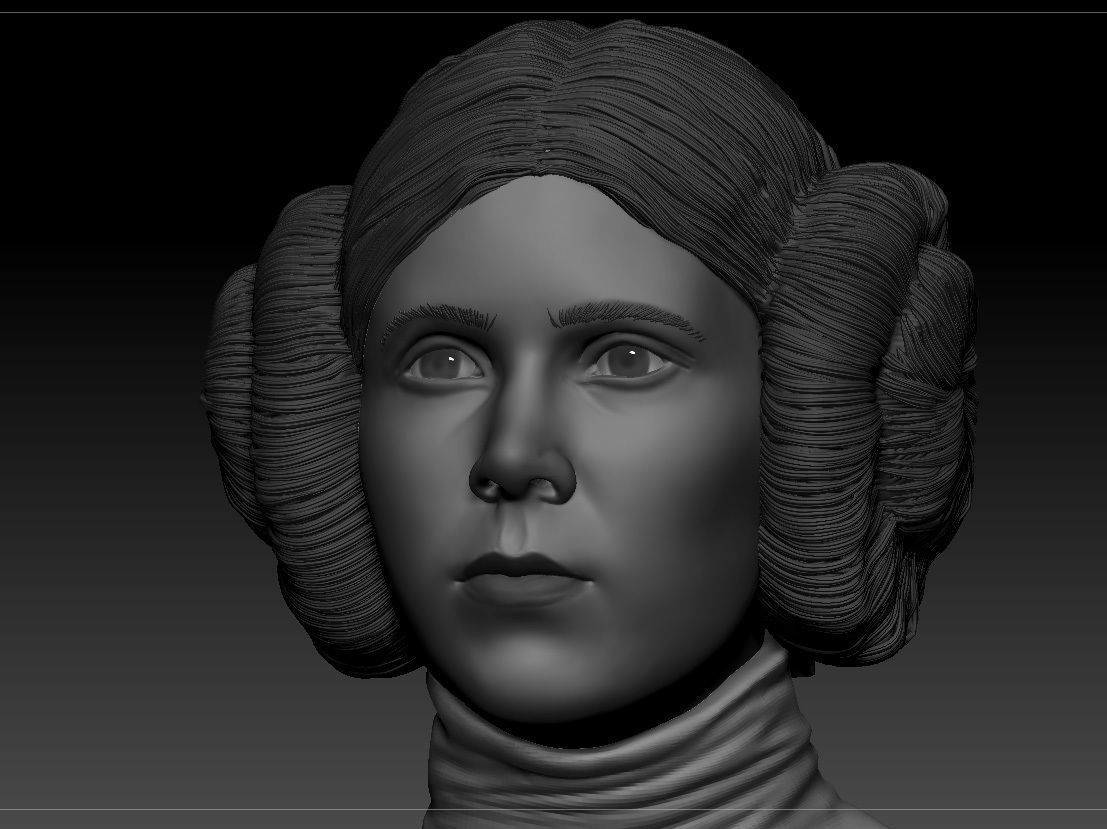 Carrie Fisher - Leia Organa - Star Wars A new hope 3D print model_15
