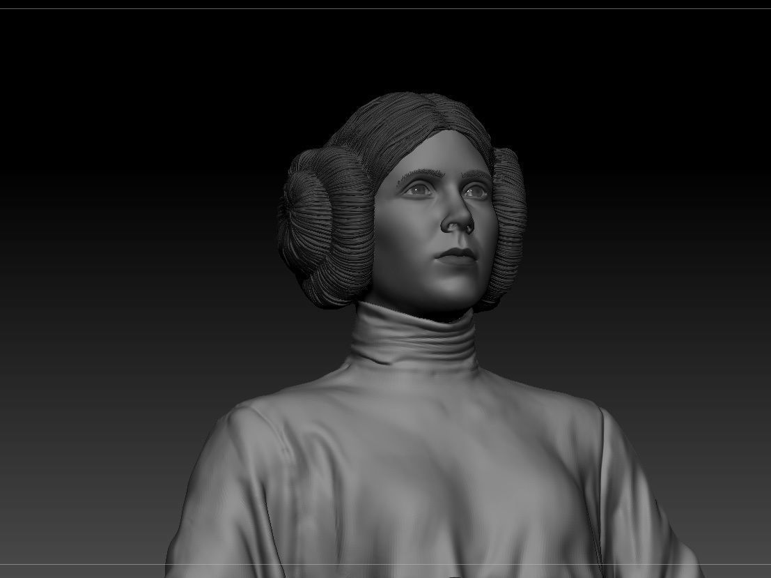 Carrie Fisher - Leia Organa - Star Wars A new hope 3D print model_10