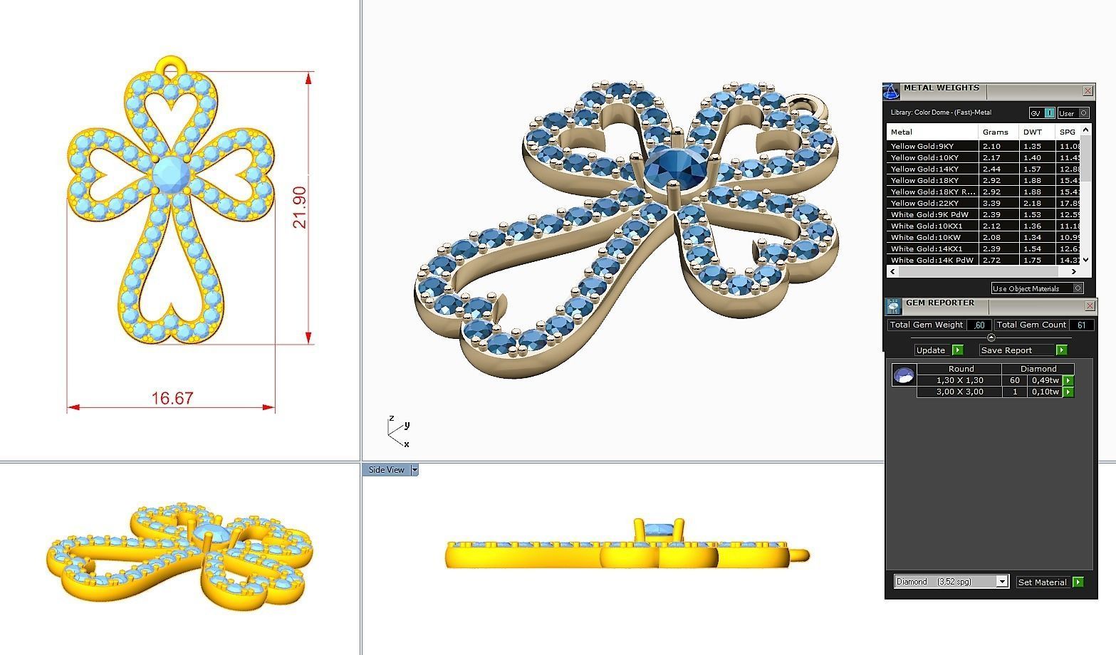 Jewelry 3D Printing Models Crosses 3D print model_5