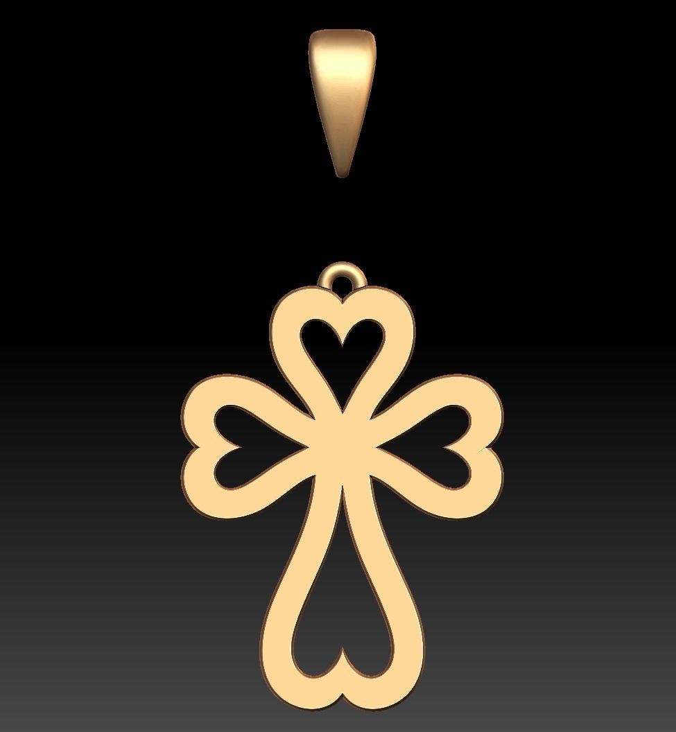 Jewelry 3D Printing Models Crosses 3D print model_12