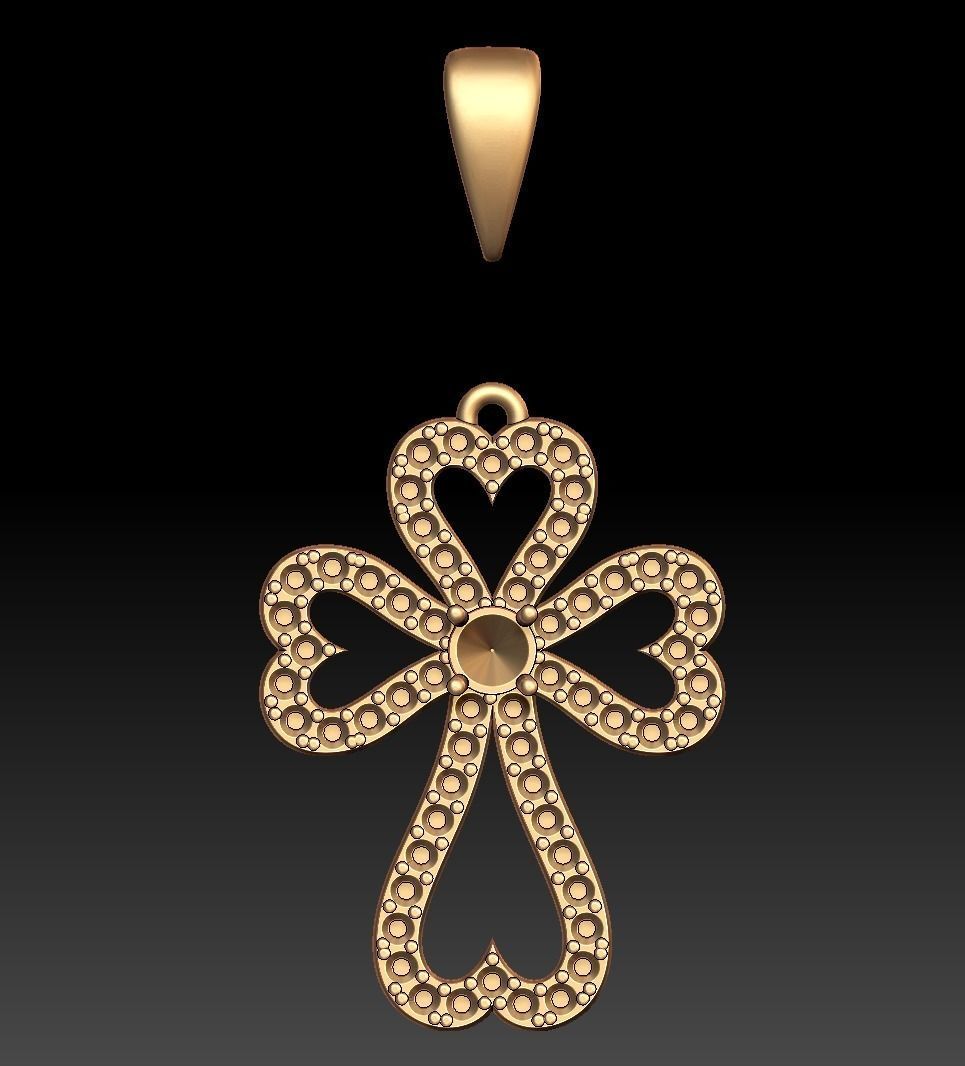 Jewelry 3D Printing Models Crosses 3D print model_8