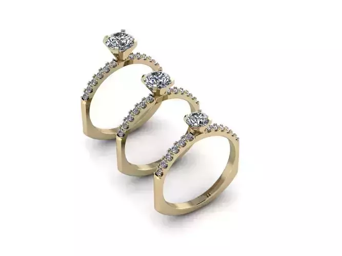 Jewelry Rings NINE RINGS 013 3D print model