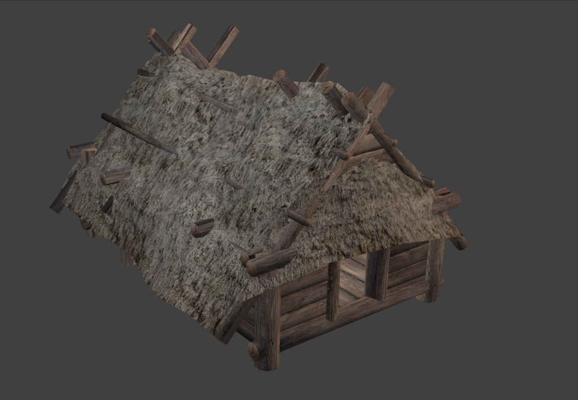 Next Gen AAA Wooden Hut - Enterable Low-poly 3D model_4
