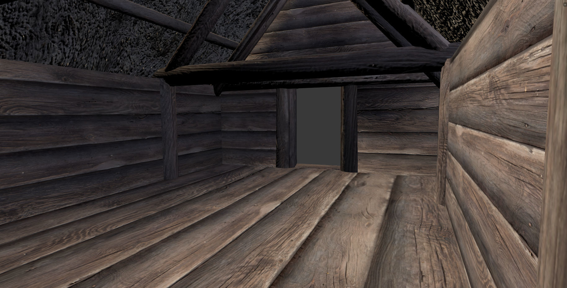 Next Gen AAA Wooden Hut - Enterable Low-poly 3D model_1