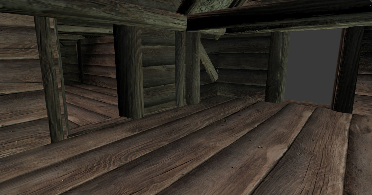  Next Gen AAA Big Wooden Hut - Enterable Low-poly 3D model_1