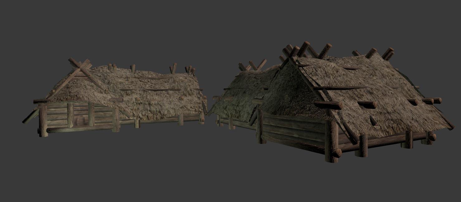  Next Gen AAA Big Wooden Hut - Enterable Low-poly 3D model_5
