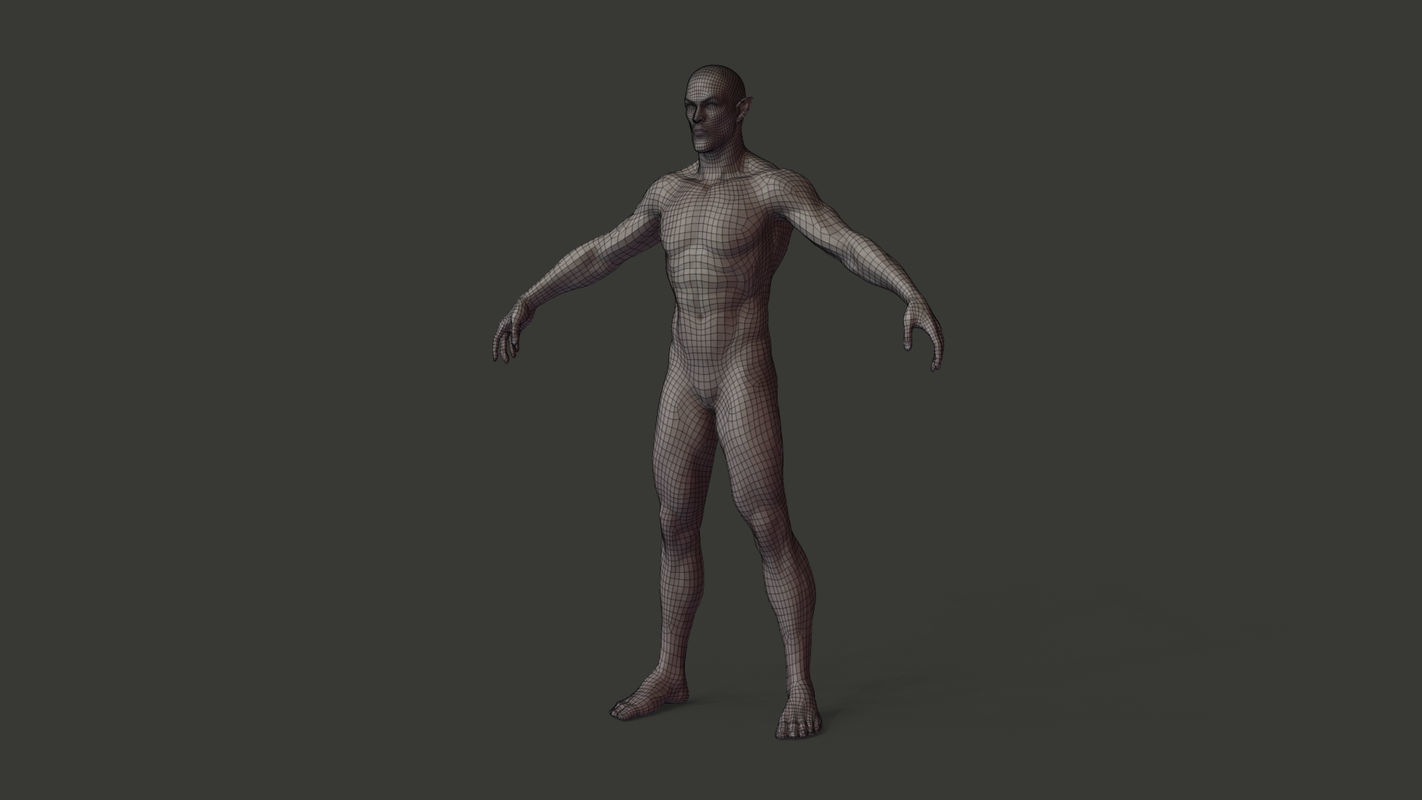 Next Gen AAA Half-blood Elf Humanoid Low-poly 3D model_2