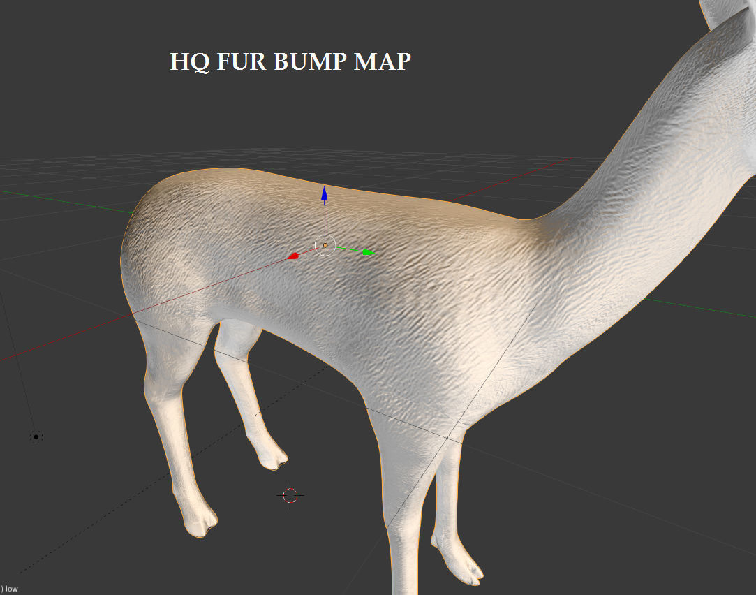 Roe Deer Doe - game model Low-poly 3D model_3