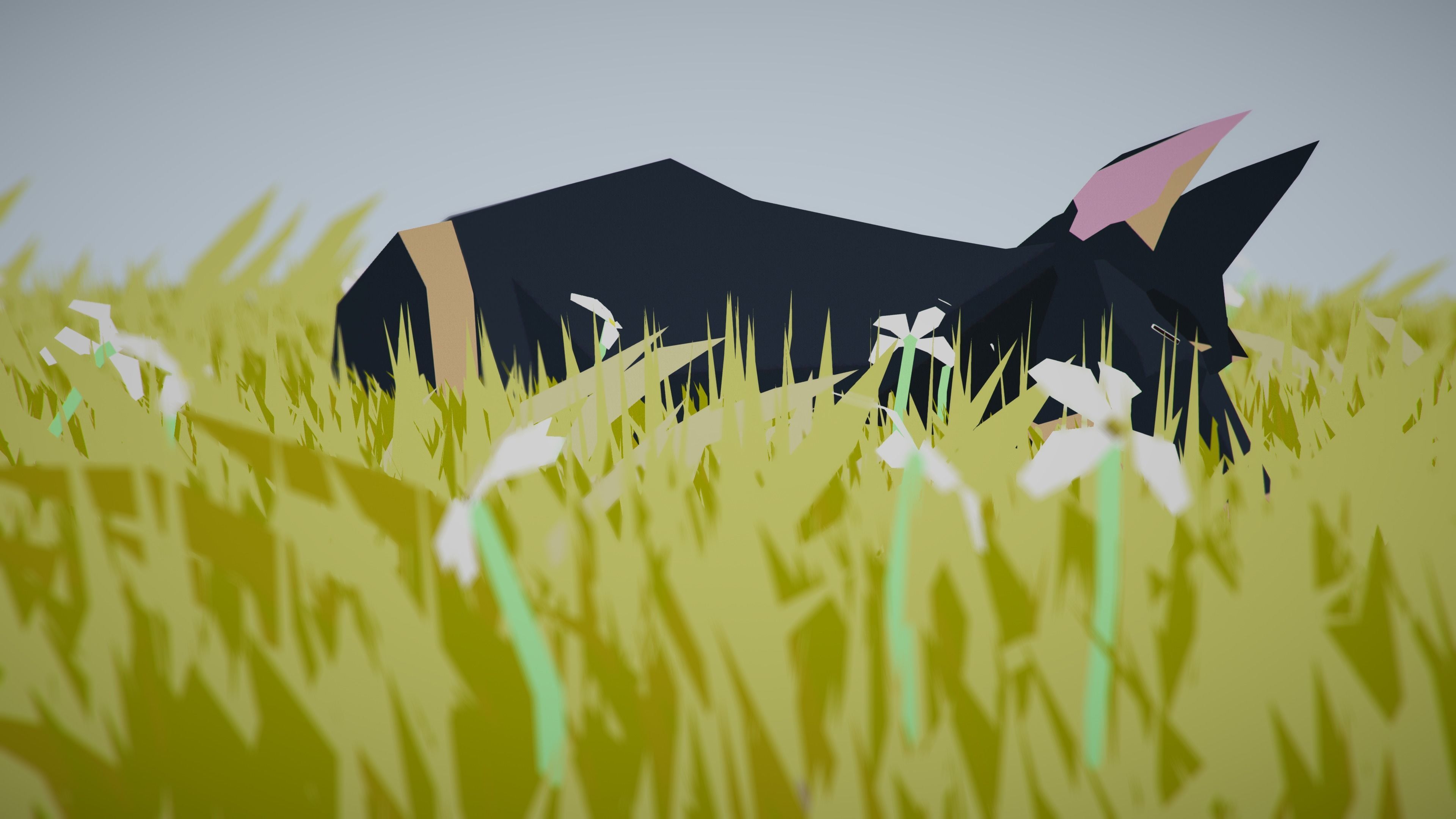 Dog Doberman Low-poly 3D model_13