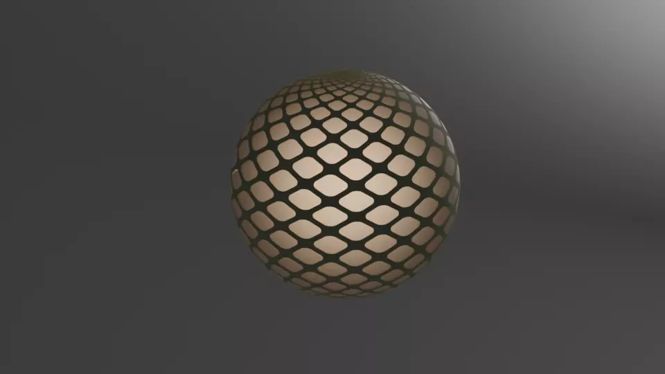 Fibonacci Lamp Shade 3D model_0
