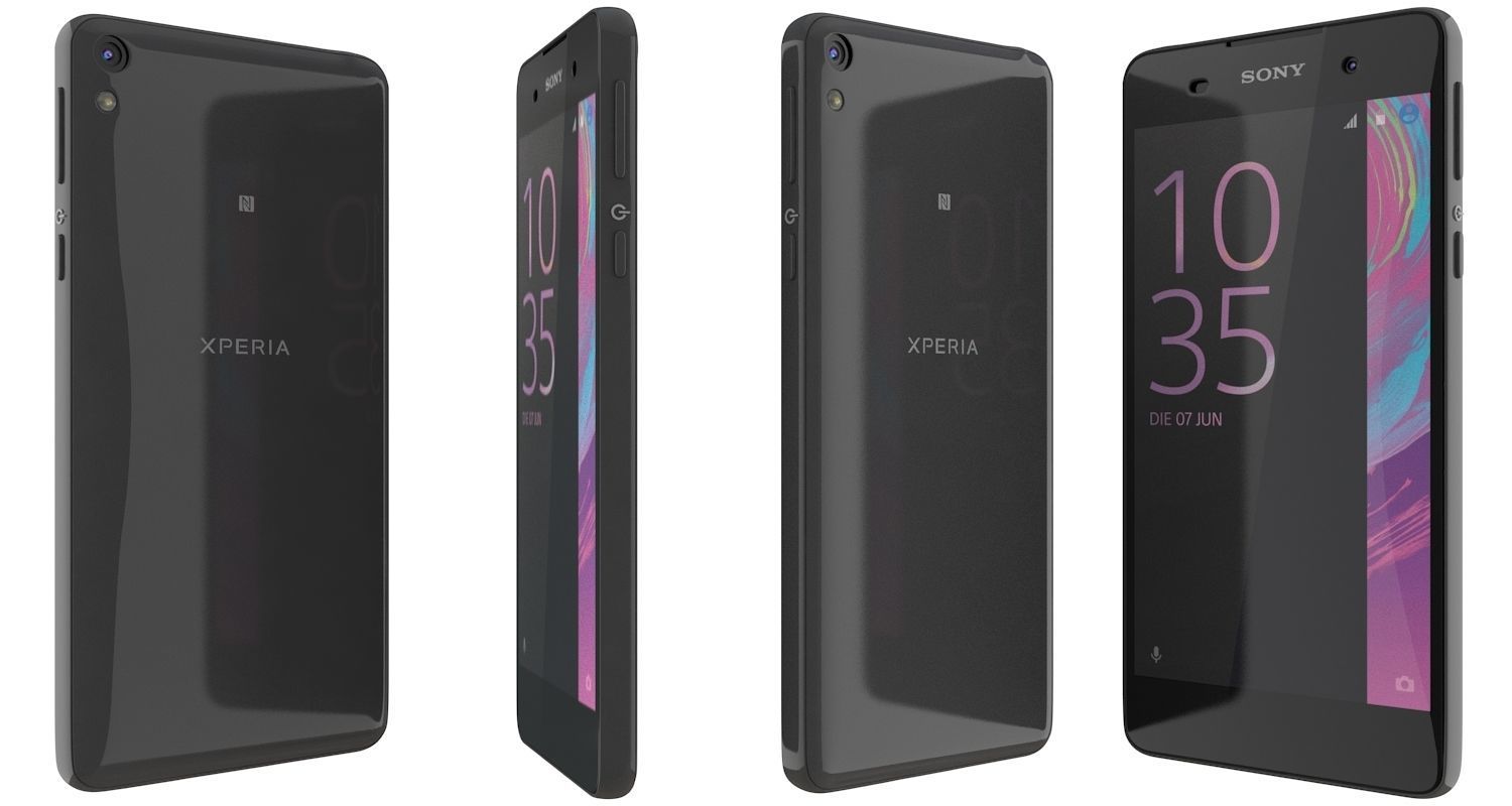 Sony Xperia E5 black 3D model_1