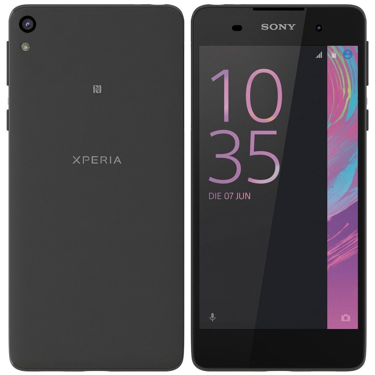 Sony Xperia E5 black 3D model_4