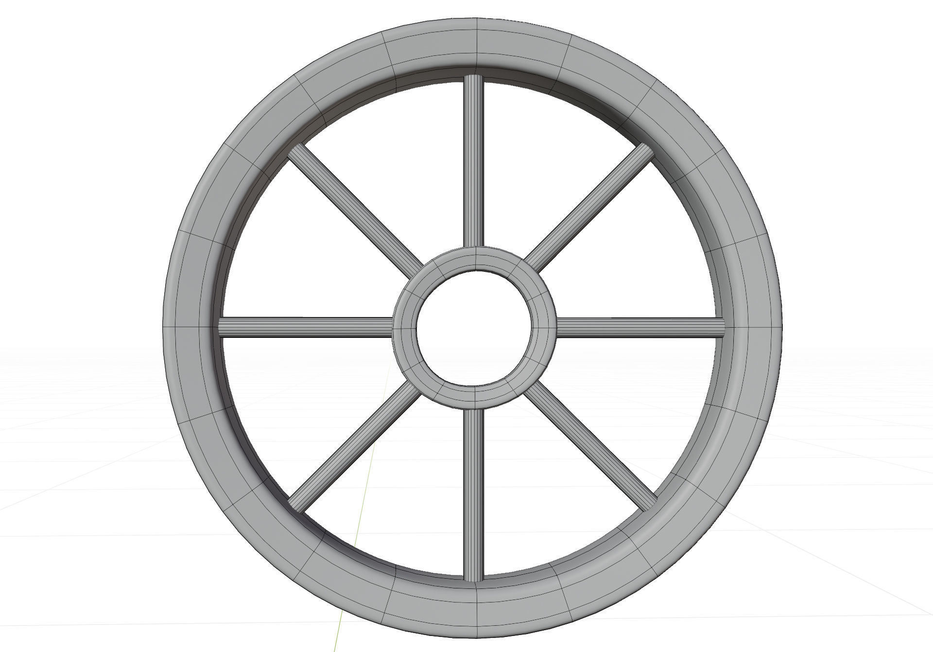 Windows window with glass Low-poly 3D model_10