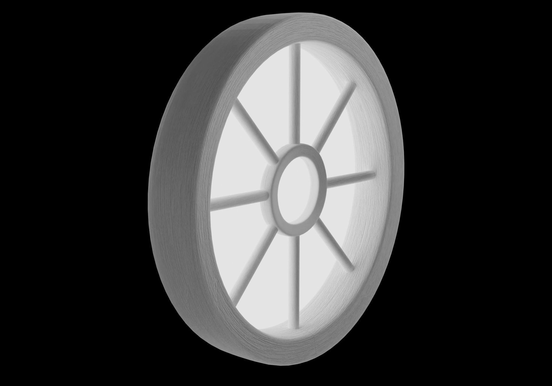 Windows window with glass Low-poly 3D model_11