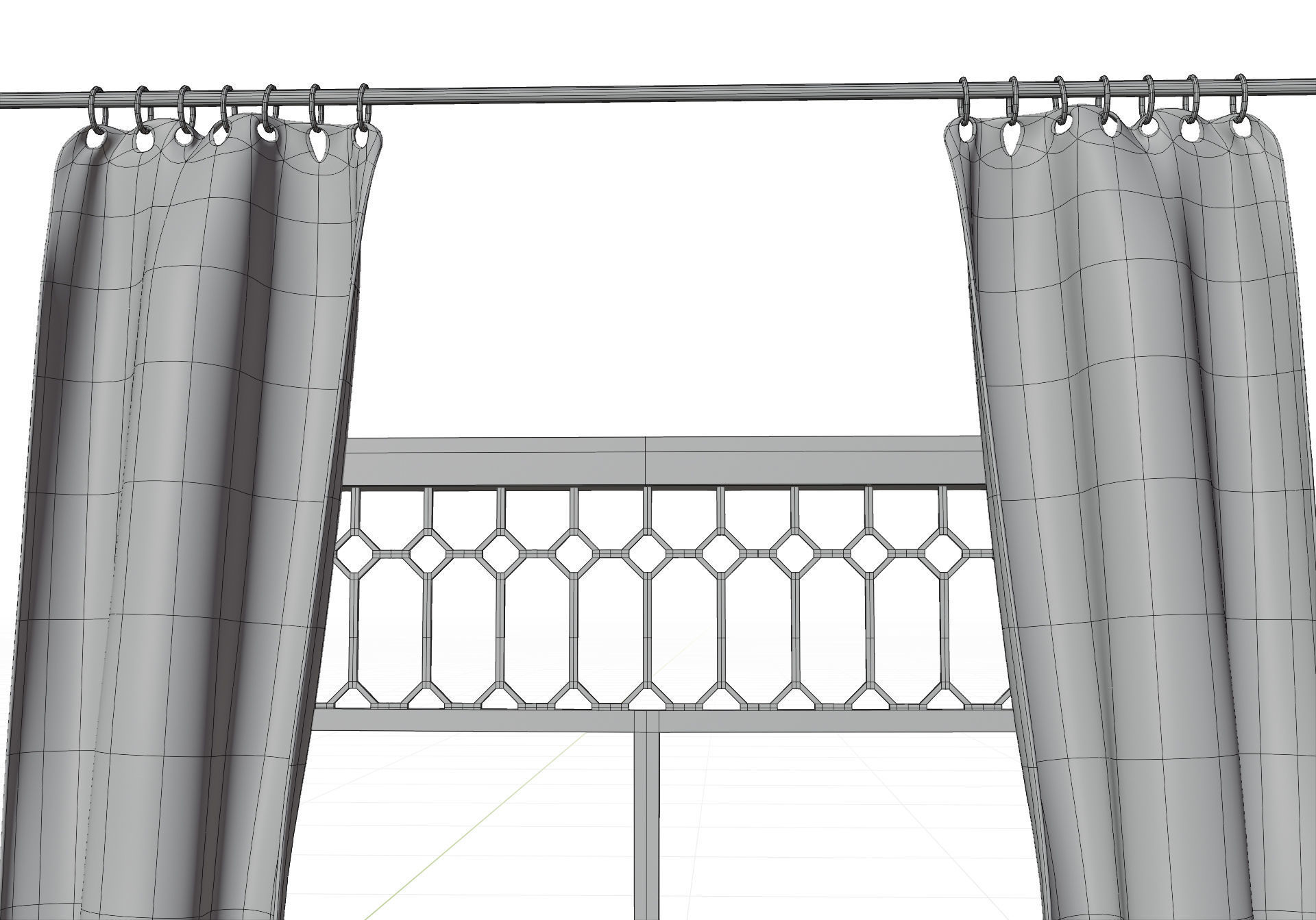 Windows window with glass Low-poly 3D model_15