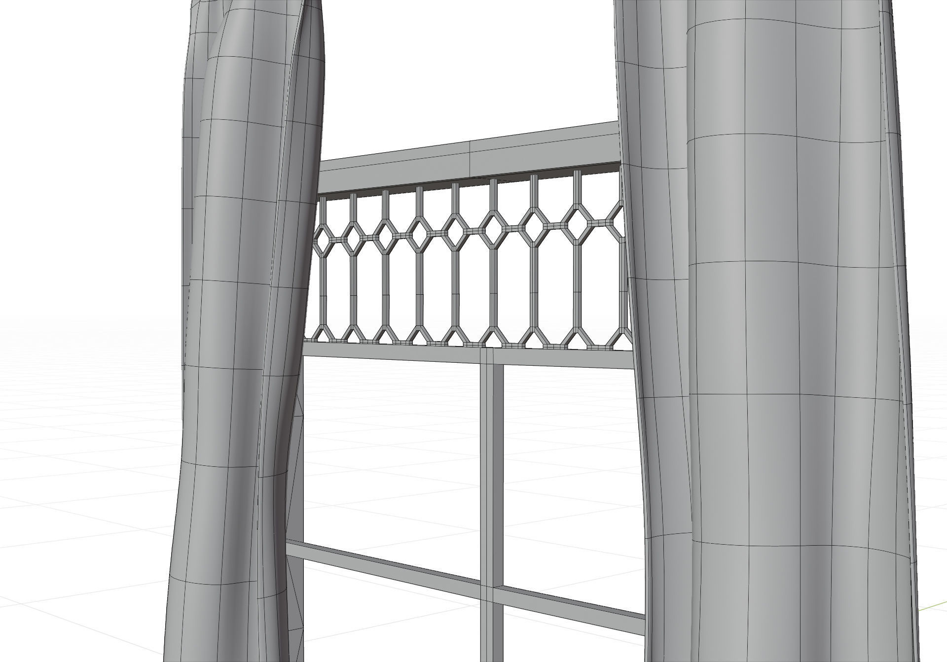 Windows window with glass Low-poly 3D model_14