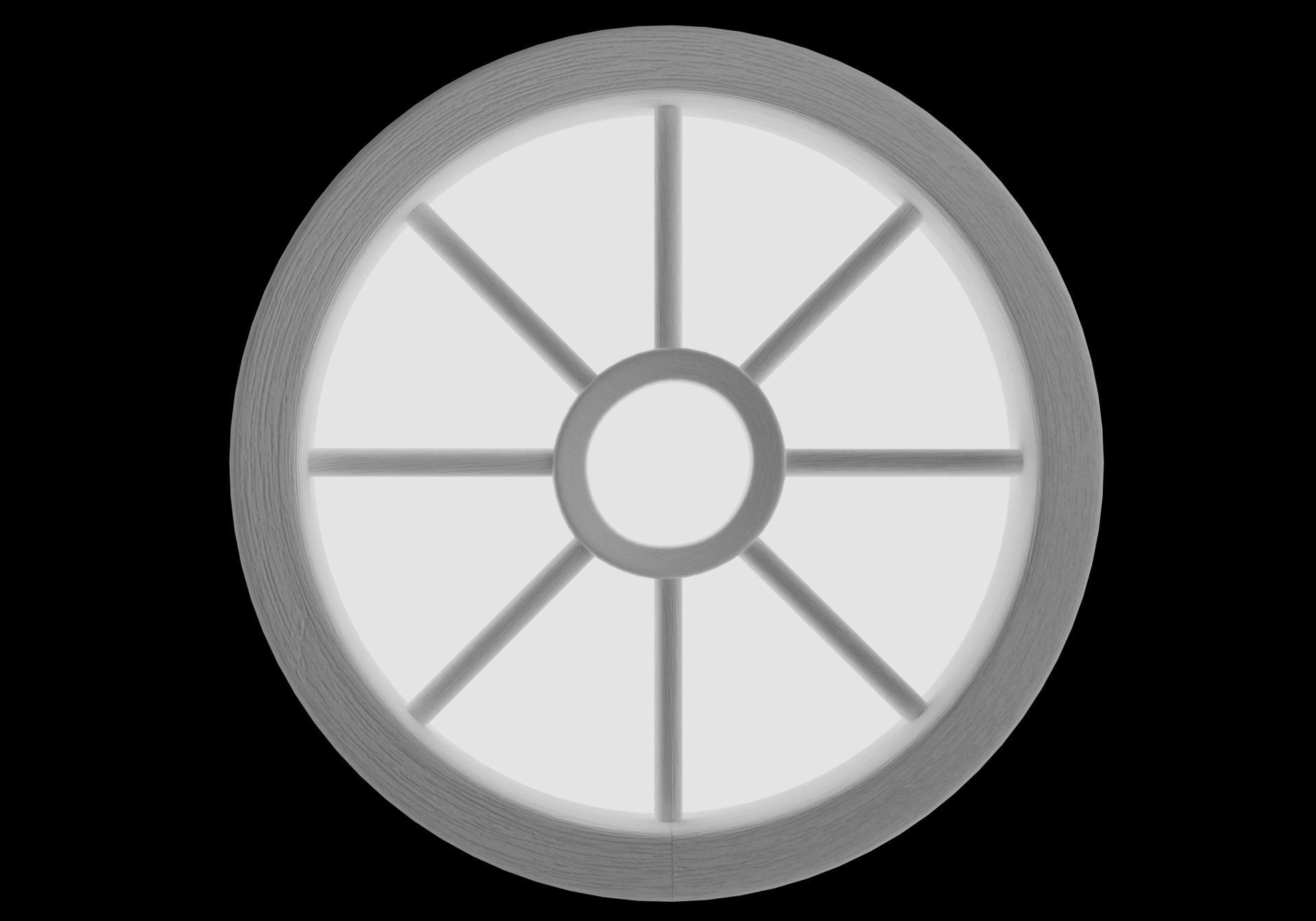 Windows window with glass Low-poly 3D model_9