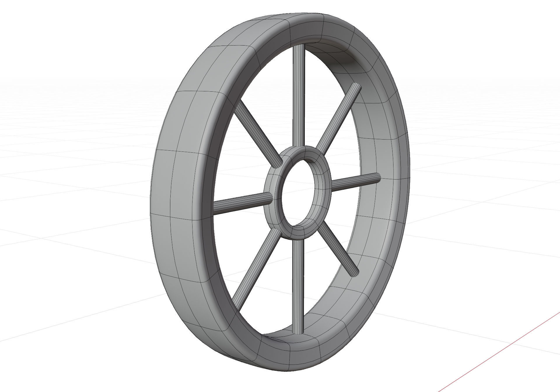 Windows window with glass Low-poly 3D model_12