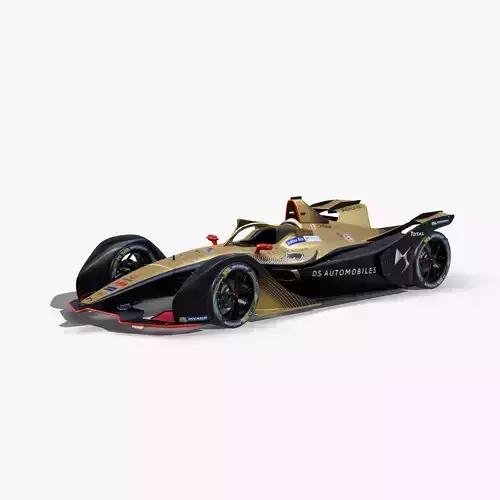 DS Formula E 2020 Low-poly 3D model