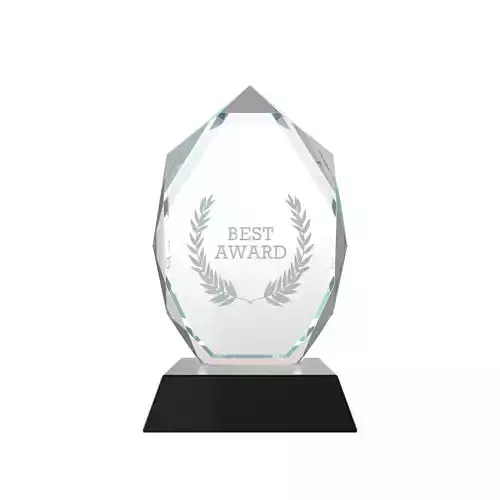 Crystal Glass Award Trophy