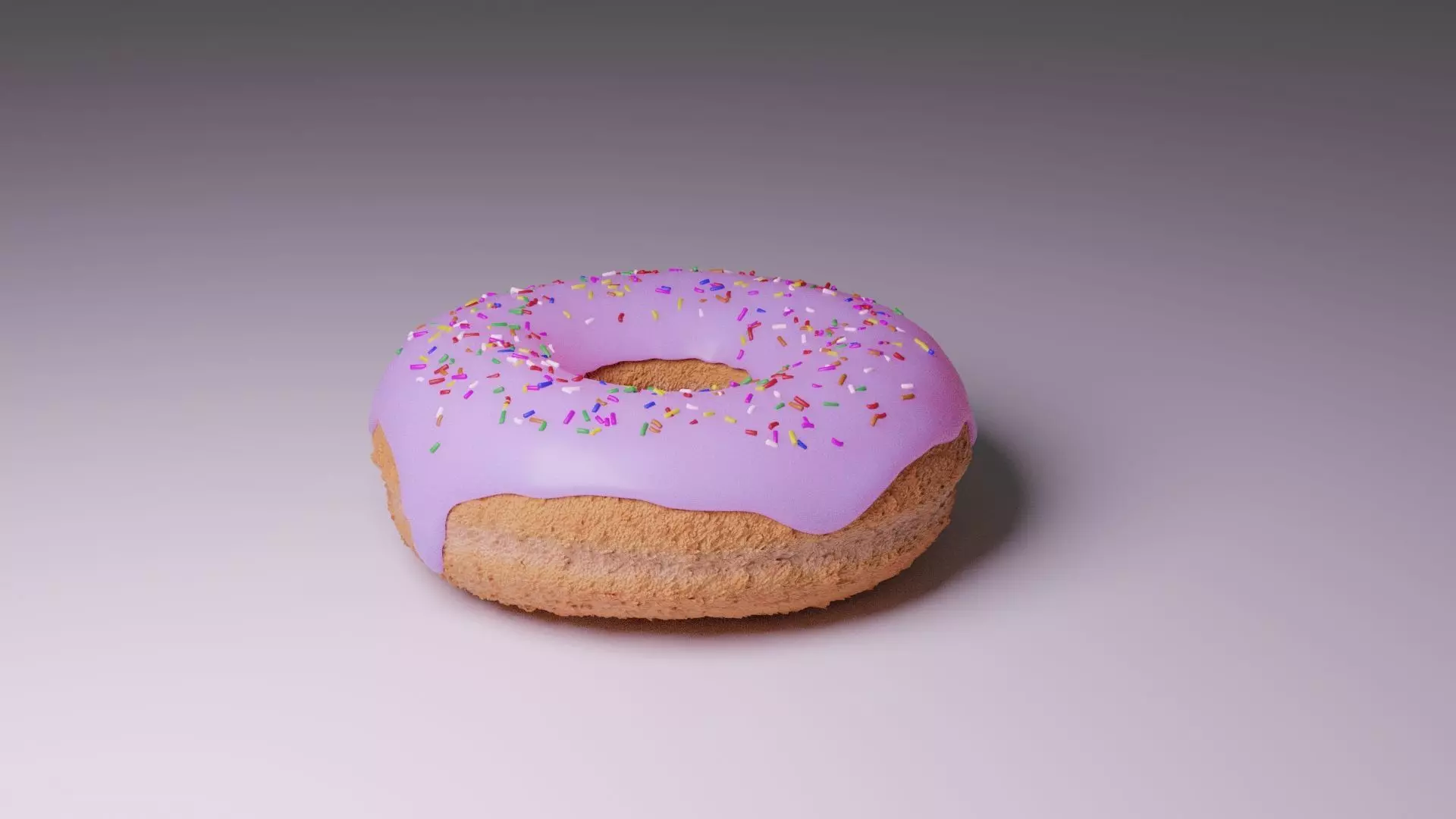 Doughnut donut with sprinkles Free 3D model_0