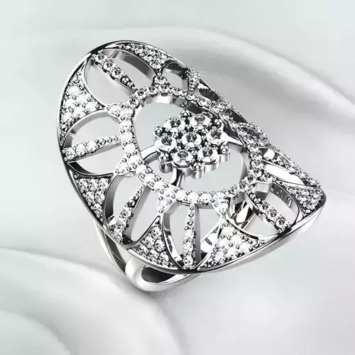 Silver Ring with Gemstones