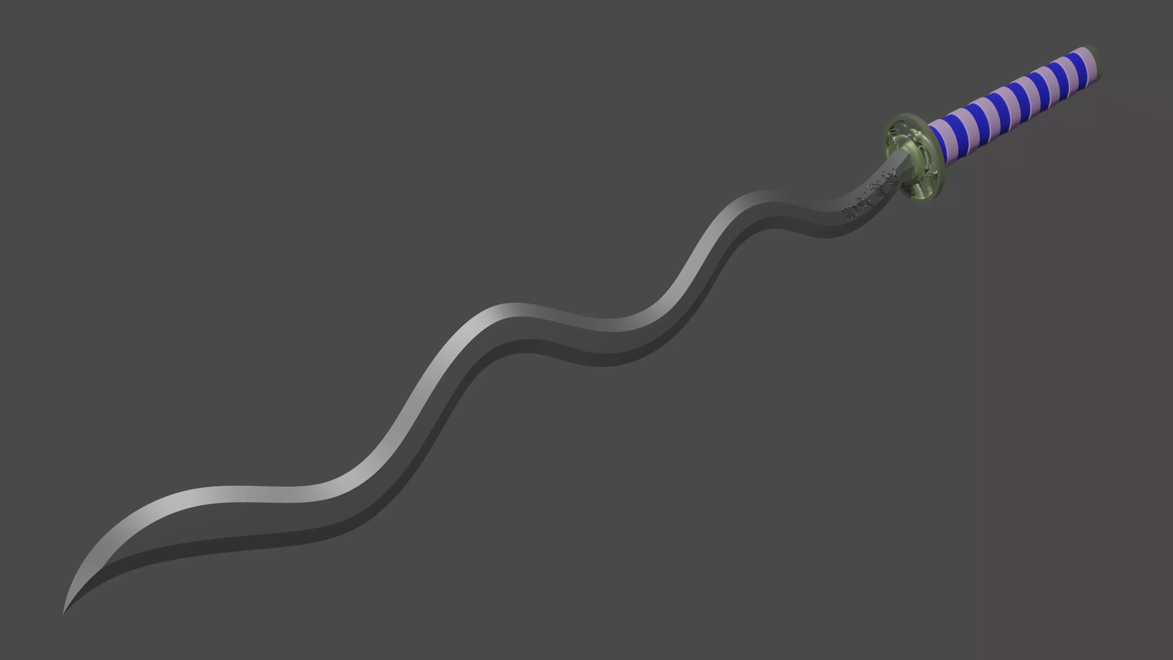 obanai iguro Demon Slayer Kimetsu no Yaiba Sword 3D print model_0