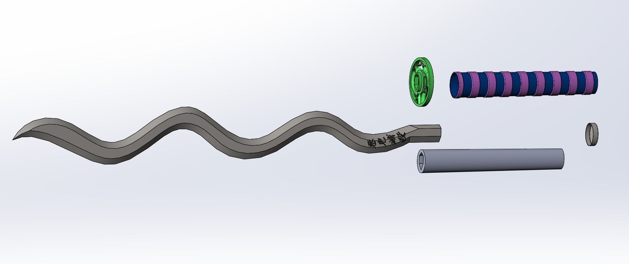 obanai iguro Demon Slayer Kimetsu no Yaiba Sword 3D print model_4